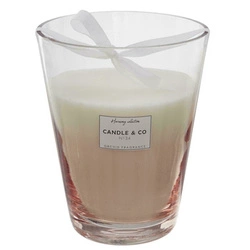 Świeca zapachowa orchidea w szklanym beżowym wazonie dekoracyjna Intesi 23 cm