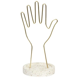 Organizer na biżuterię stojący Arty złoty terrazzo na pierścionki i bransoletki glamour