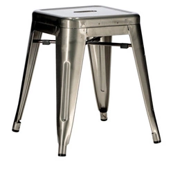 Taboret Paris metaliczny inspirowany Tolix, metalowy stołek industrialny do kuchni 46 cm D2.DESIGN