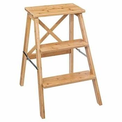Taboret drewniany Bambou 3-stopniowy rozkładany do kuchni skandynawski 5five simply smart