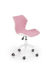 Fotel biurowy ergonomiczny Quiz różowy obrotowy młodzieżowy do nauki i pracy