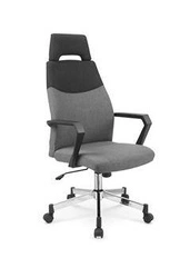 Fotel biurowy ergonomiczny Varis szary czarny z zagłówkiem obrotowy z podłokietnikami do biura