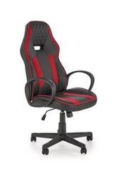 Fotel gamingowy Neferet ergonomiczny czarno-czerwony z zagłówkiem do biurka Intesi