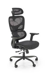 Fotel biurowy ergonomiczny Tardo czarny obrotowy z regulacją podłokietników do biura Intesi