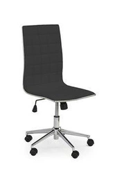 Fotel biurowy ergonomiczny Mapet czarny skórzany obrotowy z regulacją wysokości do biura Intesi