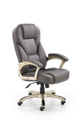 Fotel biurowy ergonomiczny Mondes szary skórzany obrotowy z regulacją do biura Intesi