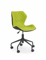 Fotel biurowy ergonomiczny Quiz Black zielony/czarny obrotowy do nauki i pracy Intesi