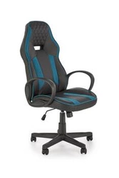 Fotel gamingowy Neferet ergonomiczny obrotowy z zagłówkiem czarno-niebieski do biurka