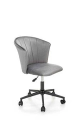 Fotel biurowy ergonomiczny Cossio welurowy szary obrotowy nowoczesny do biura Intesi
