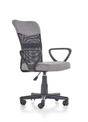Fotel biurowy ergonomiczny obrotowy Canaria szary z regulacją wysokości do biurka młodzieżowy Intesi