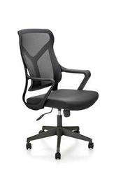 Fotel biurowy ergonomiczny Vertun czarny obrotowy z siatki z regulacją do biura Intesi
