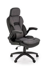 Fotel biurowy ergonomiczny Leiremy Intesi czarny szary obrotowy z podłokietnikami do biura