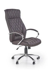 Fotel biurowy ergonomiczny Hatal Intesi obrotowy skórzany brązowy do biura nowoczesny