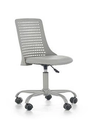 Fotel biurowy ergonomiczny Flexiroll szary nowoczesny obrotowy z regulacją wysokości do nauki Intesi