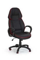 Fotel biurowy ergonomiczny Bior czarny obrotowy z ekoskóry z regulacją Intesi do biura