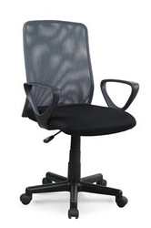 Fotel biurowy ergonomiczny obrotowy Xala szary czarny z siatki do biura z podłokietnikami