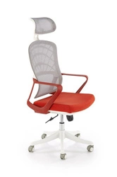 Fotel biurowy ergonomiczny Belm cynamonowy z zagłówkiem i mechanizmem TILT do biurka