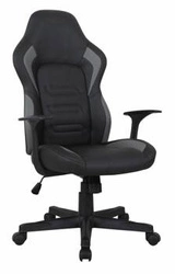 Fotel biurowy ergonomiczny obrotowy Sura Intesi czarny skórzany z podłokietnikami TILT do biurka