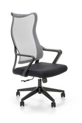 Fotel biurowy ergonomiczny Undo szary z tkaniny i siatki na kółkach obrotowy do biura