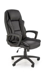 Fotel biurowy ergonomiczny Torinio Intesi czarny skórzany obrotowy z podłokietnikami TILT