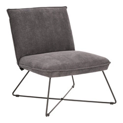 Fotel kubełkowy Moana szary sztruks do salonu nowoczesny skandynawski łatwoczyszczący