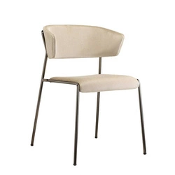 Fotel kubełkowy Lisa velvet beżowy welurowy do salonu nowoczesny glamour z podłokietnikami