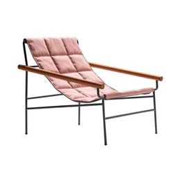 Fotel wypoczynkowy Glam outdoor do ogrodu i na taras, tkanina, styl glamour, z podłokietnikami