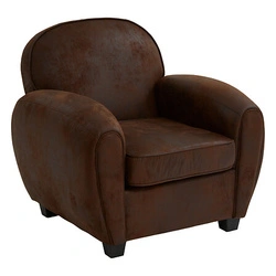 Fotel klubowy Stanis Atmosphera brązowy vintage do salonu i gabinetu