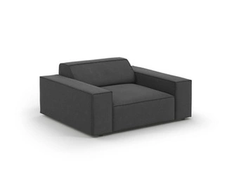 Fotel do salonu Jodie Grey Velvet welurowy z podłokietnikami nowoczesny glamour szary