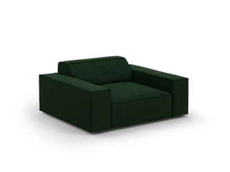 Fotel wypoczynkowy Jodie welur butelkowa zieleń nowoczesny fotel do salonu BESO LUX