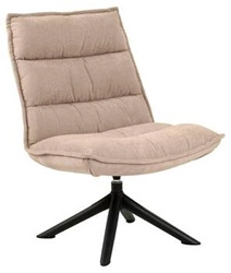 Fotel obrotowy Blizzard Actona do salonu beżowy aksamitny nowoczesny wygodny wypoczynkowy