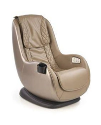 Fotel masujący Daromir ekoskóra beżowy nowoczesny relaksacyjny do salonu Intesi