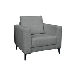 Fotel uszak Lara szary nowoczesny do salonu minimalistyczny tapicerowany Intesi