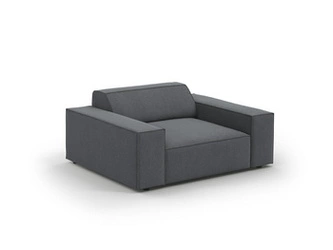 Fotel wypoczynkowy Jodie szary ciemny aksamitny do salonu nowoczesny z podłokietnikami