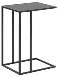 Stolik kawowy Seaford czarny kwadratowy nowoczesny loftowy pomocniczy do salonu 63 cm