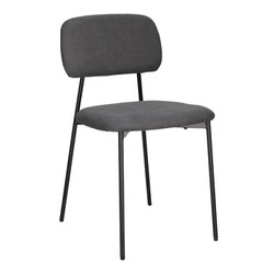 Krzesło tapicerowane Esther szare ciemne Intesi do jadalni i salonu w stylu nowoczesnym