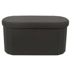 Ławka tapicerowana Olaf antracytowa ze schowkiem składana do przedpokoju i sypialni Intesi