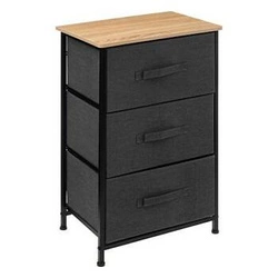 Komoda z szufladami Tissa czarna nowoczesna 45 cm do salonu i sypialni 5five simply smart