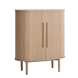 Komoda Meta wysoka 100 cm nowoczesna dębowa na nóżkach do salonu