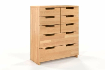 Komoda z szufladami Spectrum 8 skandynawska drewniana bukowa 100 cm do salonu SKANDICA