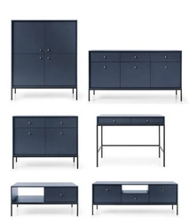 Zestaw mebli do salonu Evora granatowa