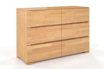 Komoda drewniana bukowa Sparta 120 cm skandynawska z szufladami do salonu SKANDICA