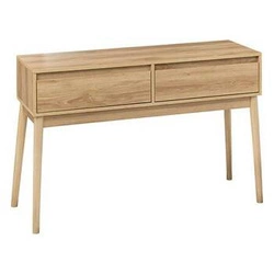Konsola Abana nowoczesna drewniana z szufladami do przedpokoju i salonu naturalna 114 cm