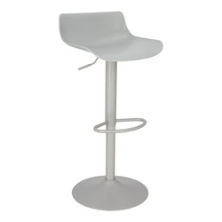 Hoker regulowany z oparciem Simplet Bar One szary mat obrotowy nowoczesny do kuchni
