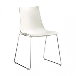 Krzesło do jadalni Zebra Sledge SCAB Design nowoczesne białe sztaplowane łatwe w czyszczeniu