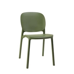 Krzesło ogrodowe z tworzywa sztucznego Hug SCAB Design oliwkowe sztaplowane łatwe czyszczenie