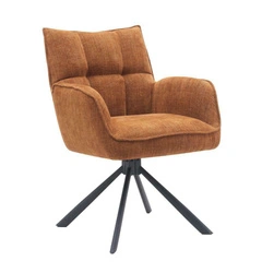 Krzesło obrotowe Marilla do jadalni tapicerowane z podłokietnikami