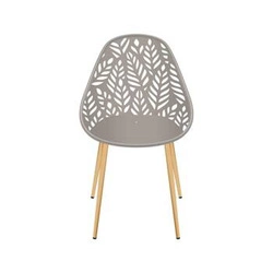 Krzesło do jadalni i kuchni Lucena Intesi beżowe nowoczesne z tworzywa łatwe w czyszczeniu