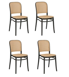 Zestaw 4 krzeseł Antonio czarne