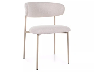 Krzesło Pasco Slim beżowe tapicerowane nowoczesne do jadalni Intesi